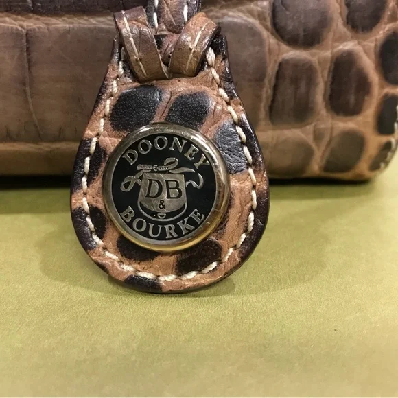 Dooney & Bourke Brown Croc Embossed Bag - Picture 11 of 14